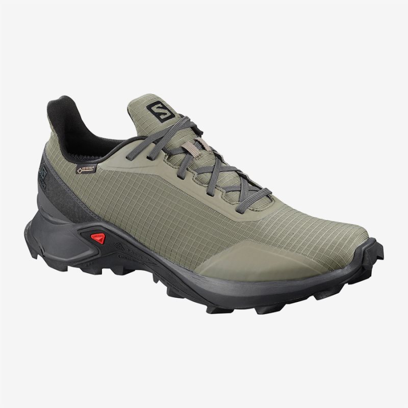 Salomon ALPHACROSS GTX Wanderschuhe Herren Olivgrün [9XTL-A]